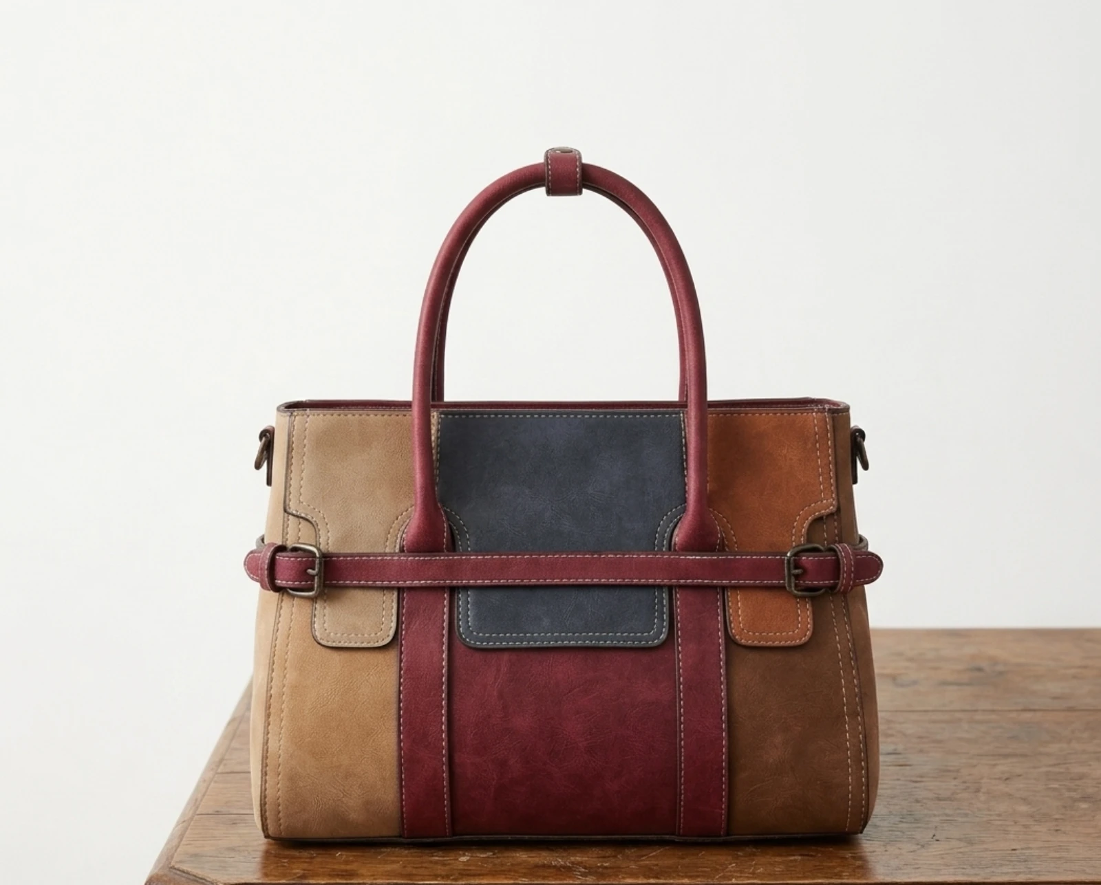 Bolso vintage dressing Y2K tote bag borgonha – photo 2